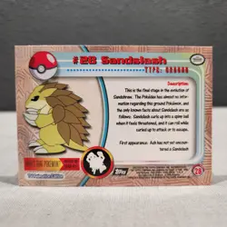 Sandslash #28 Topps Black Logo Texture Foil Pokemon Card - Image 2