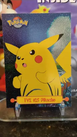 POKEMON Holo Foil Sandpaper PIKACHU TV2 Trading Card 1999 TOPPS #25 - Image 1