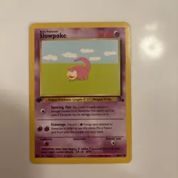 Pokemon Slowpoke 1st Edition Card 55/62 1999 Wizards TCG Nintendo Vtg Rare Basic - Image 1