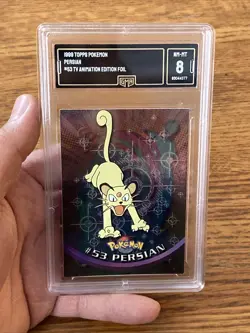 #53 Persian Holo Foil - Graded 8 GMA - Topps - Pokemon Card 1999 Grading - Image 1