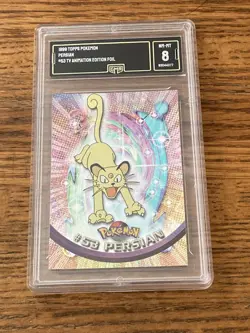 #53 Persian Holo Foil - Graded 8 GMA - Topps - Pokemon Card 1999 Grading - Image 2