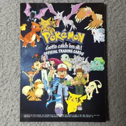 Pokemon Checklist Foil 1999 Topps TV Animation Edition Pokemon Card Blue Logo - Image 1