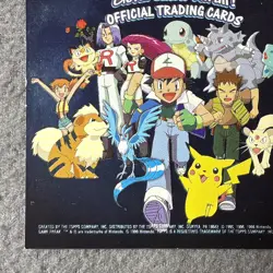 Pokemon Checklist Foil 1999 Topps TV Animation Edition Pokemon Card Blue Logo - Image 2