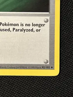 Pokemon Full Heal 82/102 (1st Edition) Shadowless *Near Mint* Never Played Card - Image 5