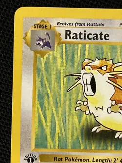 Pokemon Raticate 40/102 (1st Edition) Shadowless *Near Mint* Never Played Card - Image 3