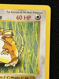 Pokemon Raticate 40/102 (1st Edition) Shadowless *Near Mint* Never Played Card - Image 4