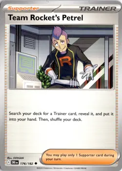 Team Rocket's Petrel 176/182 SV10: Destined Rivals Pokemon Card TCG - Image 1