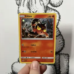 Litten SM08 Cosmos Holo Black Star Promo Pokemon Card MINT / NM English S&M 2017 - Image 1