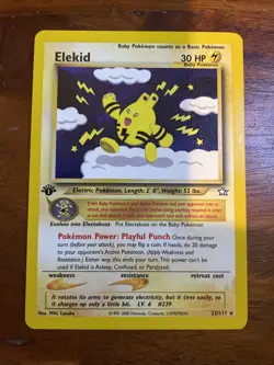 ELEKID 1st Edition Neo Genesis 22/111 Pokemon TCG Card Game Vintage Collect - Image 3