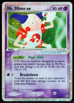 Mr. Mime ex #110/112 Fire Red & Leaf Green MP Creases Pokemon Card - Image 1