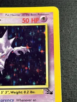 Haunter 6/62 Pokemon TCG Fossil Holo Foil Rare Vintage Card Lightly Played LP - Image 3