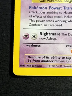 Haunter 6/62 Pokemon TCG Fossil Holo Foil Rare Vintage Card Lightly Played LP - Image 5