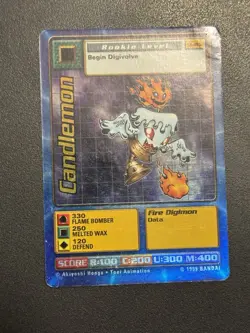 Digimon Candlemon St-41S Chase Holo Bandai Digi Battle Card - Image 3