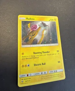 Raikou 32/73 Shining Legends Cracked Ice Holo Rare Pokemon Card NM - Image 2