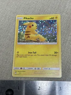 Pokemon TCG Card Game Pikachu 6/12 Holo McDonald’s Promo 2019 - Image 1