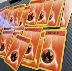 Pokemon Base Set Energy Cards Bundle x31 Fire Vintage WOTC Job Lot LP/MP - Image 2