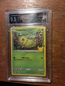 2021 Mcdonalds Chikorita Pokemon Card Graded 9.5 - Image 3