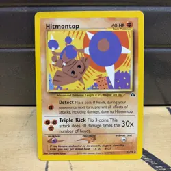 Pokemon Hitmontop 22/75 Neo Vintage Card Discovery Non Holo Rare - Image 1