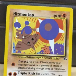 Pokemon Hitmontop 22/75 Neo Vintage Card Discovery Non Holo Rare - Image 2