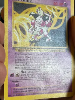 POKEMON MR. MIME 22/64 RARE JUNGLE SET MP CARD - Image 3