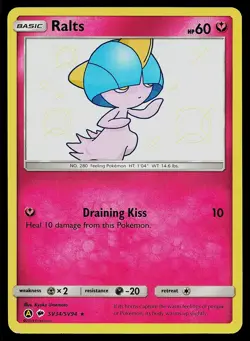Pokemon Card Hidden Fates Shiny Vault Ralts SV34/SV94 Rare Holo - Image 1