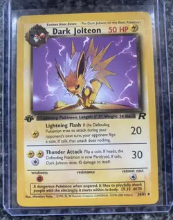 Pokemon Dark Jolteon 1st Edition TCG Team Rocket Card 38/82 NM - Image 2