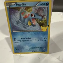 Pokemon Totodile 018/025 McDonald's 25th Anniversary Holo Promo Card 2021 - Image 3