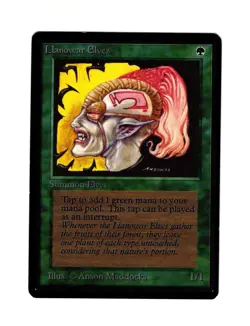 LLanowar Elves Beta LP MTG Magic the Gathering - Image 1