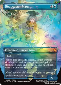 Snapcaster Mage (Borderless) (Chocobo Track Foil) [FIC - 469] - NM [Foil] TCG... - Image 1