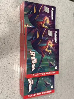Magic MTG Marvel Spiderman Collector Booster Omega Factory Sealed 5 Total Boxes! - Image 1