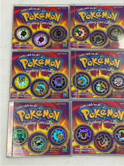 1999 Pokemon Battling Coin Game Lot 27 Coins 9 Packs - Image 2