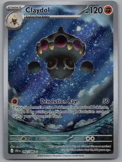 Claydol 092/086 Me04: Chaos Rising Holo Pokemon TCG Near Mint Illustration Rare - Image 1