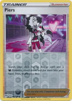 Piers 165/189 Reverse Holo Darkness Ablaze Pokemon Card NM - Image 1