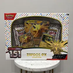 151 Zapdos ex Collection Box 4 Packs Scarlet & Violet Pokemon TCG **SEALED/NEW** - Image 1