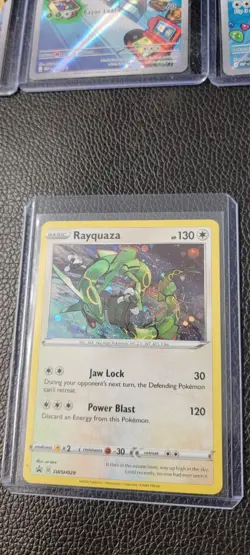 Pokemon TCG Rayquaza SWSH029 Cosmos Holo Black Star Promo Swirl NM - Image 1