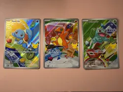 Pokemon First Partner Illustration Collection Series 1 Kanto Gen 1 Starters - Image 1