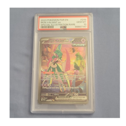 Pokemon TCG PSA 10 Iron Valiant ex SIR Holo 249/182 Paradox Rift 2023 EN - Image 1