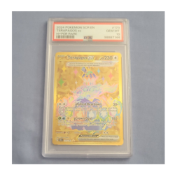 Pokemon TCG PSA 10 Terapagos ex Hyper Rare Holo 173/142 SV07 2024 EN - Image 1