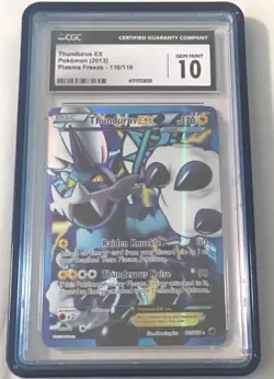 Pokemon Thundurus EX Team Plasma 110/116 - CGC GEM MINT 10 - POP 2 - Image 1