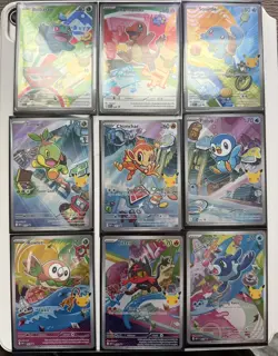 Pokemon First Partner Illustration Series 1 Collection - Complete Full Set Of 9 - Image 1