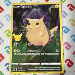 TCG Pokemon Celebrations Pikachu 005/025 25th Anniversary Holo Rare HP60 EN - Image 1