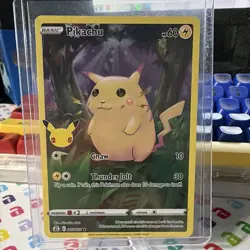 TCG Pokemon Celebrations Pikachu 005/025 25th Anniversary Holo Rare HP60 EN - Image 3