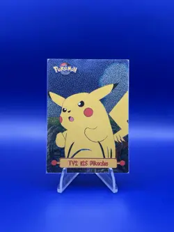 Pokemon Topps TV 2 Pikachu Silver Foil Second Print Black Logo - LP - Image 1