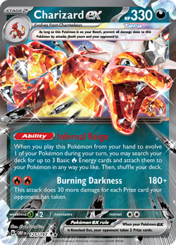 CHARIZARD EX 125/197 DOUBLE RARE OBSIDIAN FLAMES POKEMON NEAR MINT - Image 1