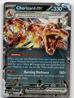 CHARIZARD EX 125/197 DOUBLE RARE OBSIDIAN FLAMES POKEMON NEAR MINT - Image 2