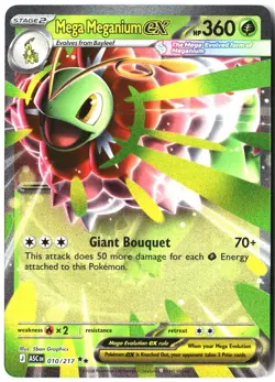 Mega Meganium ex 010/217 Double Rare Ascended Heroes Pokemon Holo Near Mint - Image 1