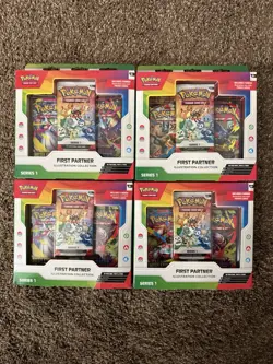 Pokemon TCG First Partner Illustration Collection Series 1 New Sealed lot of 4 - Image 1
