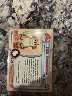 Pokemon Topps - TV Animation Edition - Growlithe #58 - FOIL - LP - Image 2