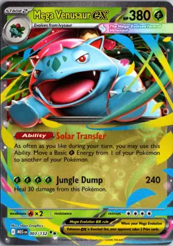 Mega Venusaur ex 003/132 Double Rare Mega Evolution Pokemon Near Mint - Image 1