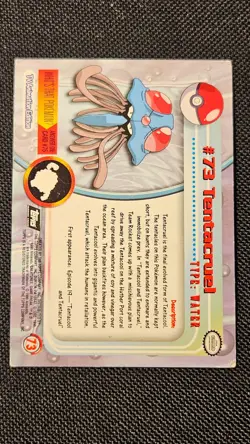 Pokemon Topps Tentacruel #73 Black Label TV Animation Edition Holofoil - LP - Image 3